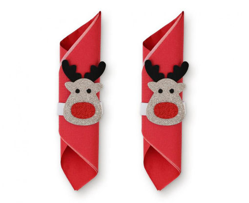 Picture of NAPKIN RING REINDEER - 2 PACK